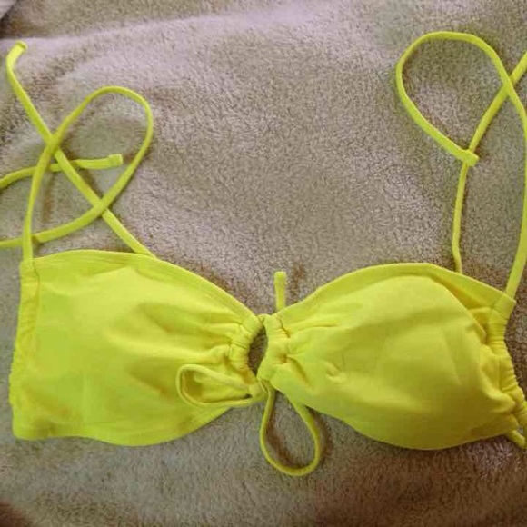 Yellow bikini top