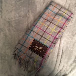 Coach plaid scarf