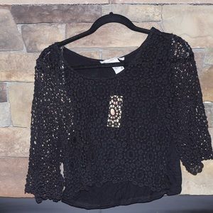 Black lace shirt