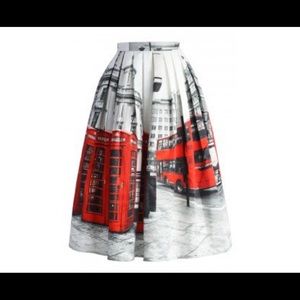 Oh London pleated midi skirt