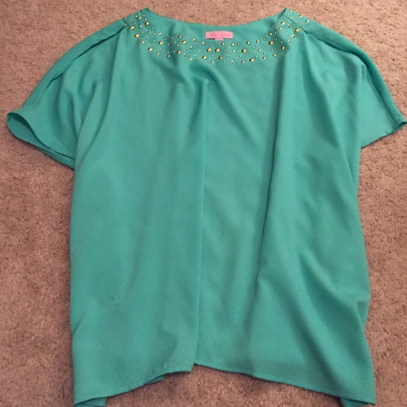 LILLY PULITZER Blouse w/ cutout Shoulders