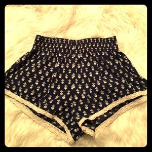 Blue and white Loose shorts