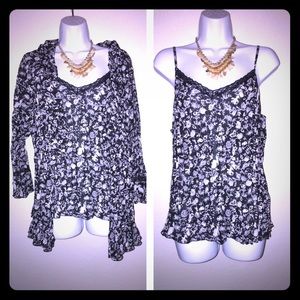 Back and White Blouse