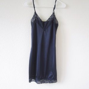 Navy polyester dress lining