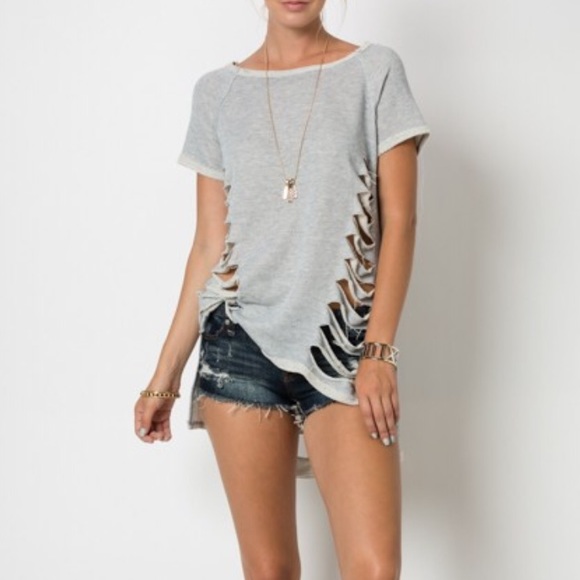 💥Sale💥Round Neck Raglan Top - Grey - Picture 2 of 4