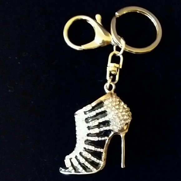 SOLD****Rhinestone high heel keyring. - Picture 2 of 4