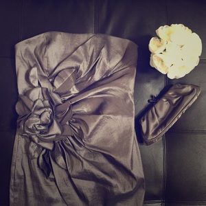 🎉SALE! Silver Jessica McClintock Cocktail Dress