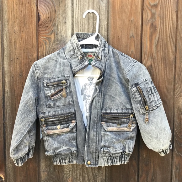 Child Size Denim Jacket Greatland Grey