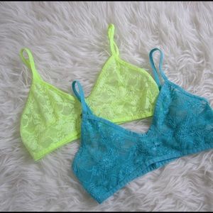 Lace neon bralette