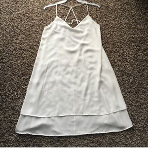Cross-Back White Sun Dress