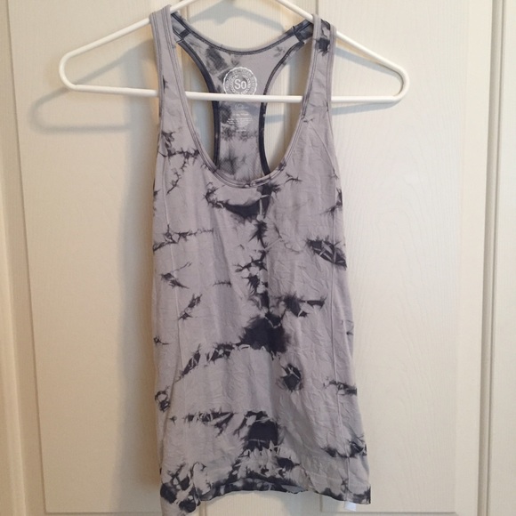 Grey Patterned Athletic Tank