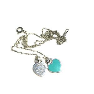 TIFFANY DOUBLE HEART TAG PENDANT