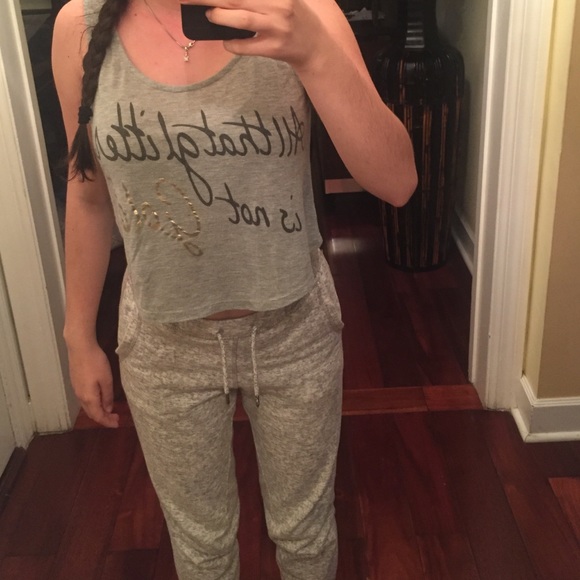 "All that glitter's not gold" Crop-top. - Picture 1 of 3