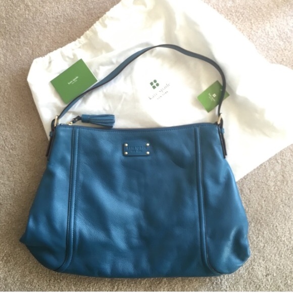 SOLD!!! Blue Leather Kate Spade Shoulder Bag - Picture 1 of 4