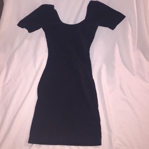 American Apparel Cotton Spandex Double UNeck Dress