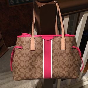Coach Pink and Brown Purse
