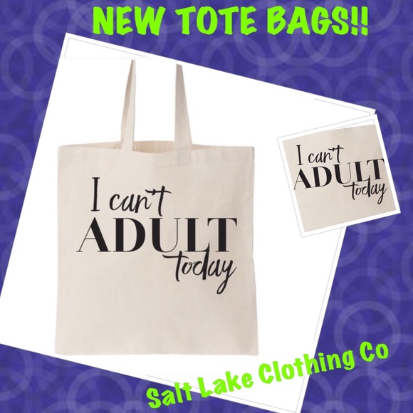 ❤️SALE❤️ Canvas Tote Bags I CAN'T ADULT
