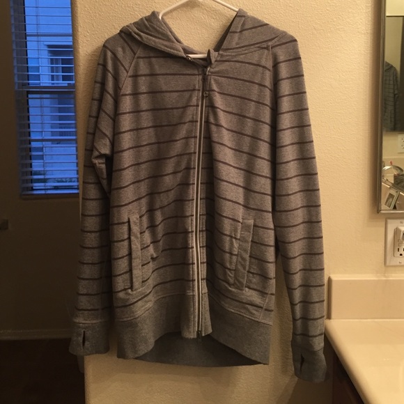 Worn once lululemon striped zip up jacket