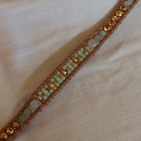 🍃💖Amazonite SS 18k GP Sectioned Wrap Bracelet - Picture 4 of 4