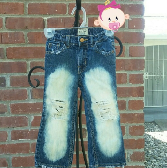 Toddler handmade distressed jeans size 3T - Picture 1 of 4