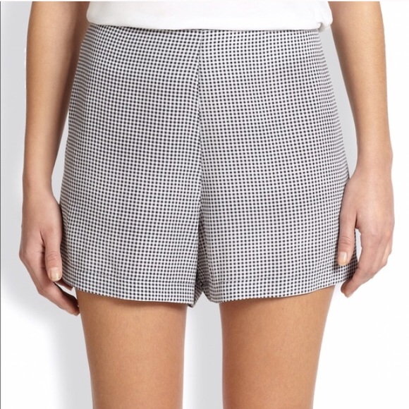 gingham high waisted shorts