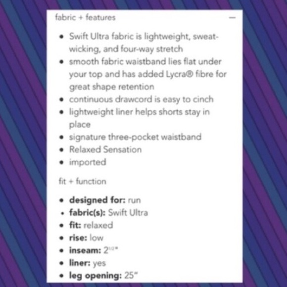 💥LAST PAIR💥 Lululemon Speed Short Lilac Wave - Picture 4 of 4