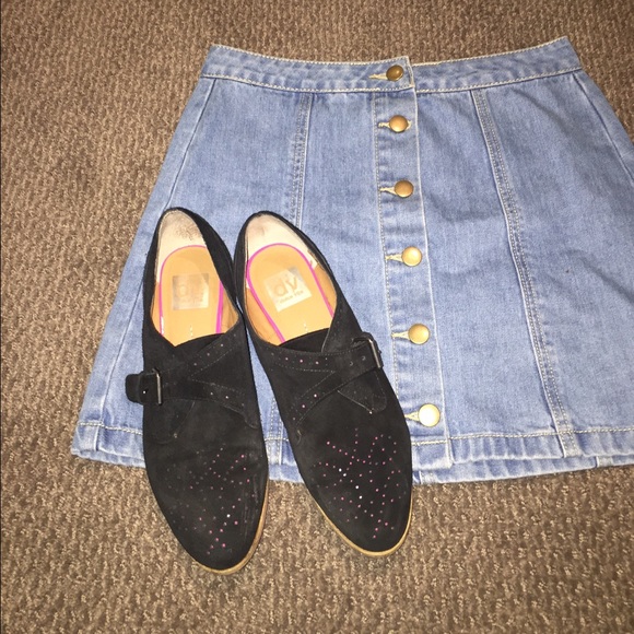 DV by Dolce Vita Black Suede Orxford Size 8