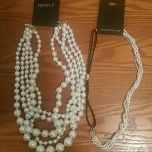 Pearl Necklace & Headpiece NWT