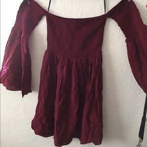 off shoulder sun dress