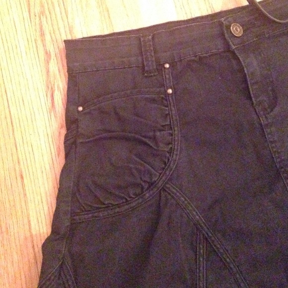 Kiss Bo Jeans Skirts Black Stretchy Jean Skirt Knee Length Poshmark