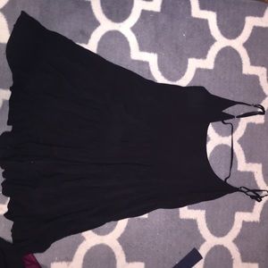 simple black dress with open back