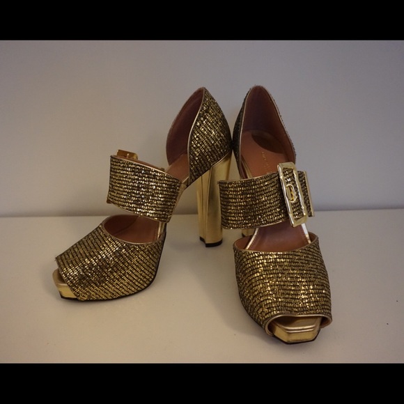 Christian Siriano Shoes - Christian Siriano for Payless gold platforms.