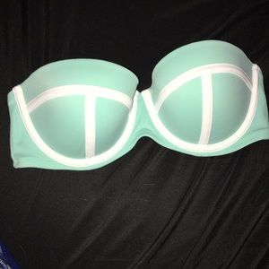 Light Blue Victoria Secret Bandeau Swimsuit Top
