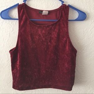 velvet crop top