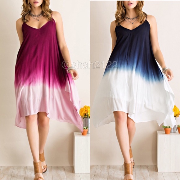 tie dye flowy dress
