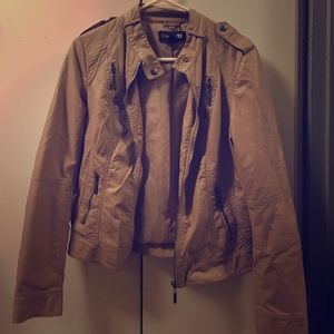 Tan leather jacket