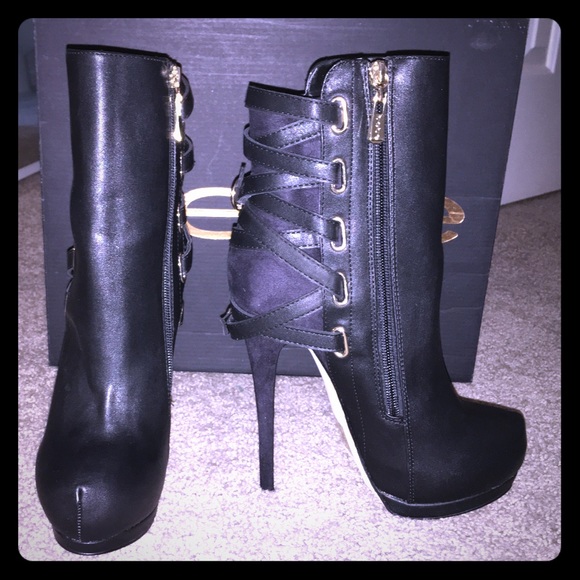 Bebe Shoes - High Heel Ankle Boots