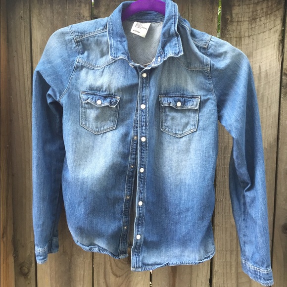 Denim Button Down - Picture 2 of 3