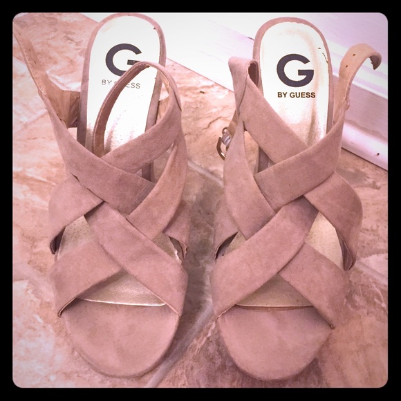Nude Guess Wedges
