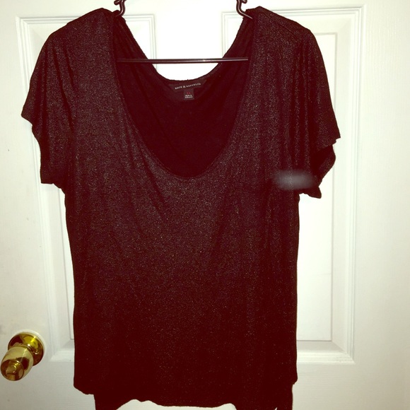 Metallic silver tee