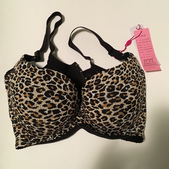 Leopard Print Push Up bra