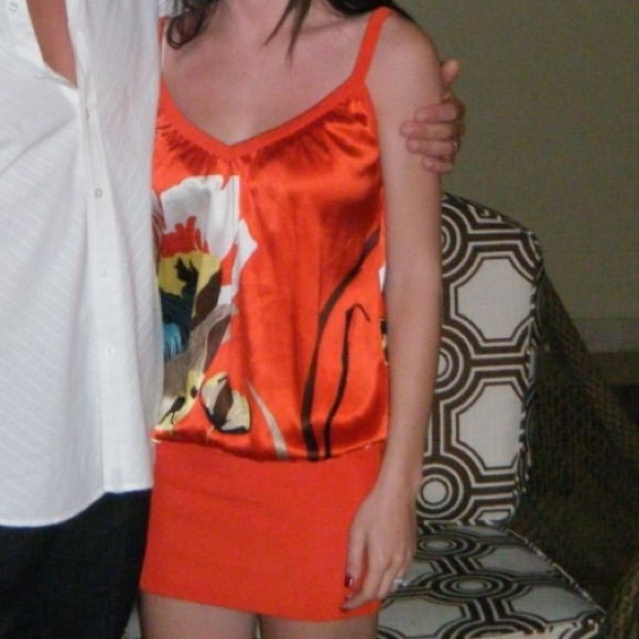 Orange Bebe dress