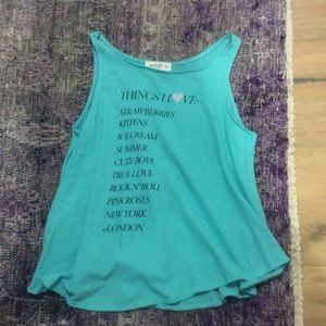 Wild Fox blue graphic tank top.