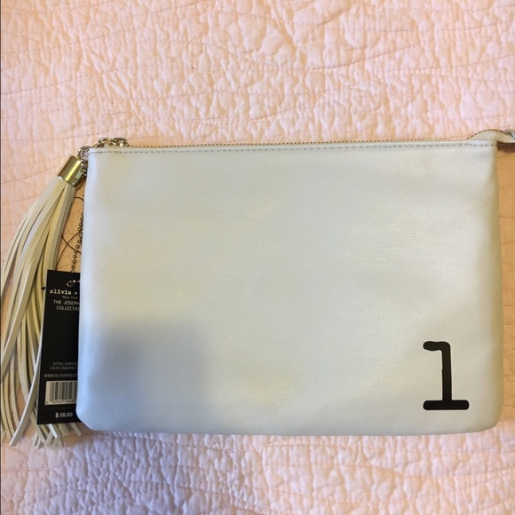 NWT Olivia and Joy leather clutch - 1 - eggshell