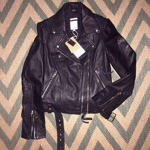 Zara Basic Leather Jacket