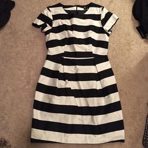 NEVER WORN! H&M black and white striped dress