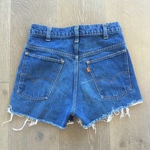 Vtg Levi's High Waisted Cut Off Denim Jean Shorts