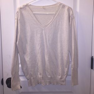 Heathered oatmeal sweater