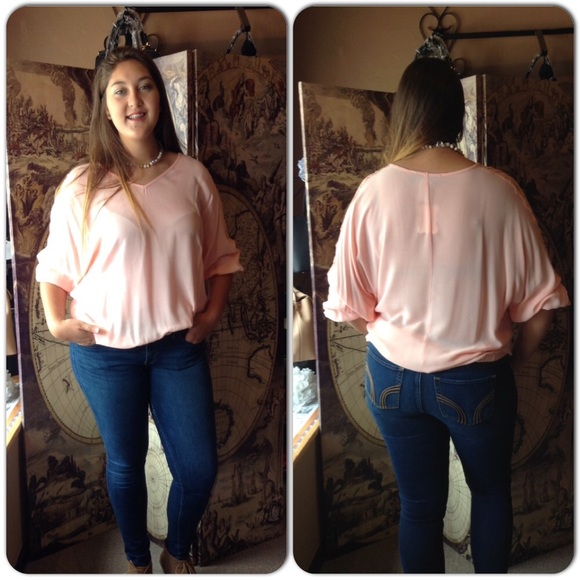 Peach Crochet Accented-LAST ONE - Picture 3 of 4