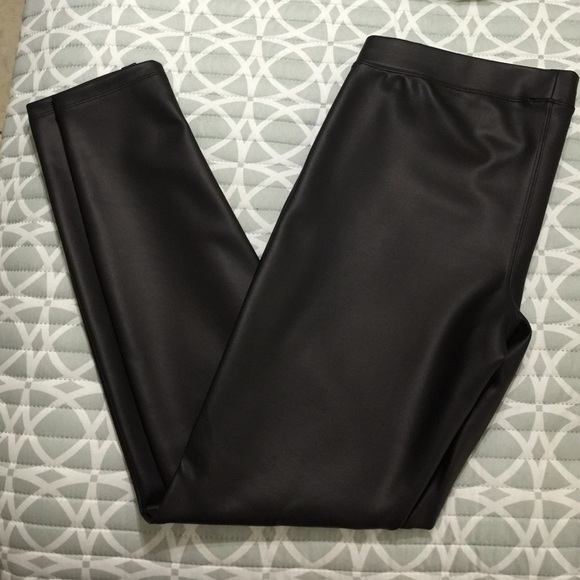 Black leather leggings